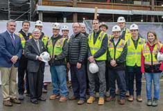 Shawmut Design and Construction celebrates beam signing at BU’s $112m Goldman School of Dental Medicine