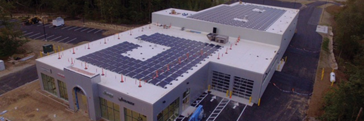 Contemporary Automotive’s 25,000 s/f facility - N.H.’s largest solar-powered auto dealership - plans to open this fall