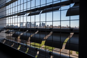 kinetic exterior to distinctively screen the facility at West Garage at Logan Airport, Boston