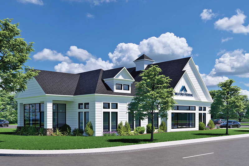 Maugel DeStefano Architects designs new bank branch for Milford Federal Bank