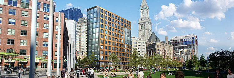 Commodore Builders/Walsh Brothers celebrate topping off of The Boulevard