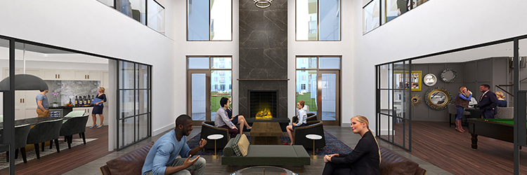 Project of the Month: Bergmeyer designs 27,000 s/f of amenity space at the $91 million The Kendrick for Toll Brothers