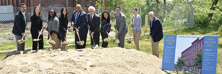 Trinity Financial breaks ground on 102-unit Van Brodie Mill redevelopment - Completed project will offer 102 mixed-income units