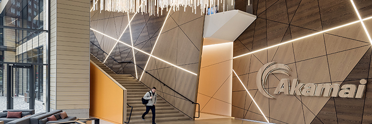 Project of the Month: Sasaki completes interior work at Akamai’s 19-story, 480,000 s/f Cambridge headquarters