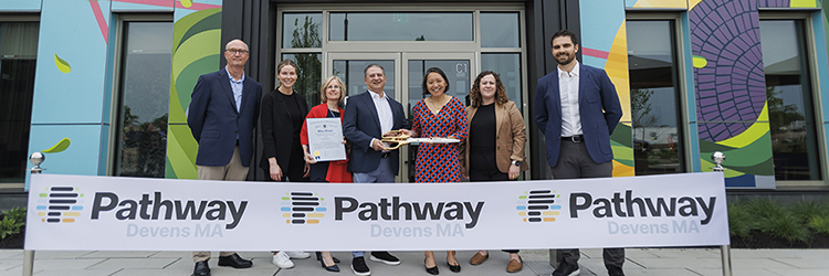 King Street Properties celebrates opening of <br>amenity space at 700,000 s/f Pathway Devens