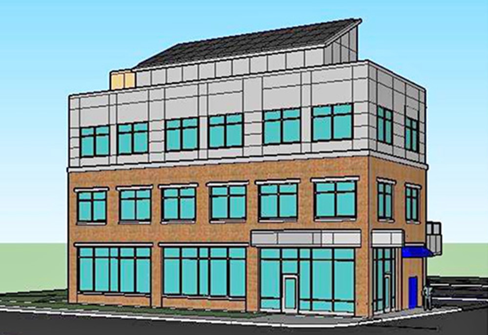 Landry/French Construction Company begins construction of Bangor Savings Bank building