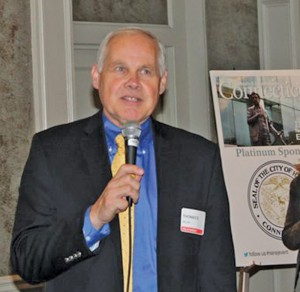 Shown is Thomas Deller, director of development for the City of Hartford speaking at the 2014 event.