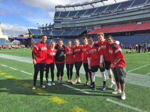 The JLL team on the field at Gillette Stadium