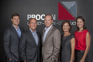 Shown (from left) are: John Stebbins; John Samenfeld, president; Mark Stebbins, CEO; Sally Stebbins and Jennifer Stebbins.