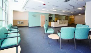 Waiting area at Falmouth Hospital in Falmouth, Mass.
