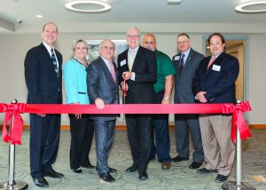 Shown (from left) are: Paul Joseph, president, MetroWest Chamber of Commerce; Jill Schindler, director of marketing and operations, MetroWest Chamber of Commerce; Ed Zuker, founder and CEO, CHR; Bob Halpin, town manager, town of Framingham; Mike Tusino, director/building commissioner, town of Framingham; Art Robert, director of community and economic development, town of Framingham; Chris Rodgers, director of real estate planning and design, CHR.