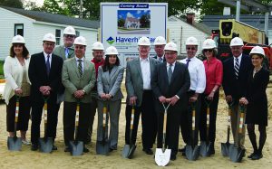Shown (from left) are: Beverly Donovan, Greater Haverhill Chamber; Loren Dubois, Maple Leaf; Selectman Glenn Kemper; state Rep Lenny Mirra; Robert  Masys, RAM Engineering; Sherry Temple Pruyn, Haverhill Bank; Haverhill Bank chairman Thomas Faulkner; William Francoeur, Maple Leaf; Haverhill Bank president/CEO Thomas Mortimer; Brian Murphey and Ann Bardeen, West Newbury Planning Board; Brian Morisseau, MEG Cos.; and Stacey Bruzzese, Greater Haverhill Chamber.