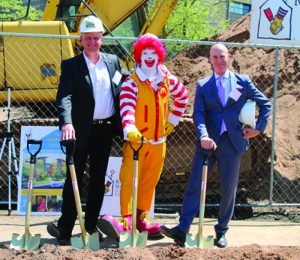 Shown (from left) are Ron Cooper, Ronald McDonald and Barry Svigals.