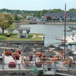 aerial view of the Olde Salt Deck, Cohasset Harbor, Mass.