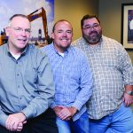 Shown (from left) are: Founder Bill French, Sr., president Bill French, Jr. and vice president Tom Dion