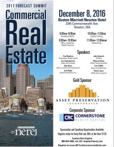 2017 Commercial Real Estate Forecast Summit December 8, 2017